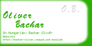 oliver bachar business card